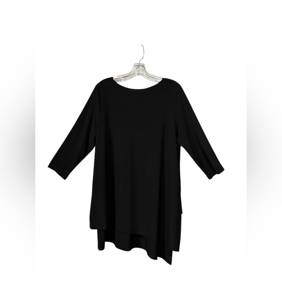 Picadilly, Chic Black Tunic With Rhinestone Detail, Large - Picture 7 of 8